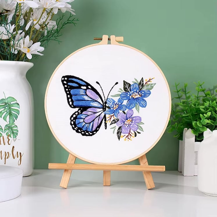 Beginner Embroidery DIY Kit - Butterflies