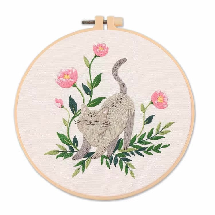 Beginner Embroidery DIY Kit - Cats