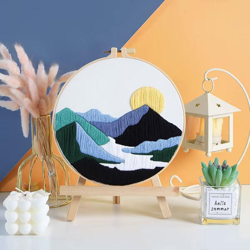 Beginner Embroidery DIY Kit - Landscape
