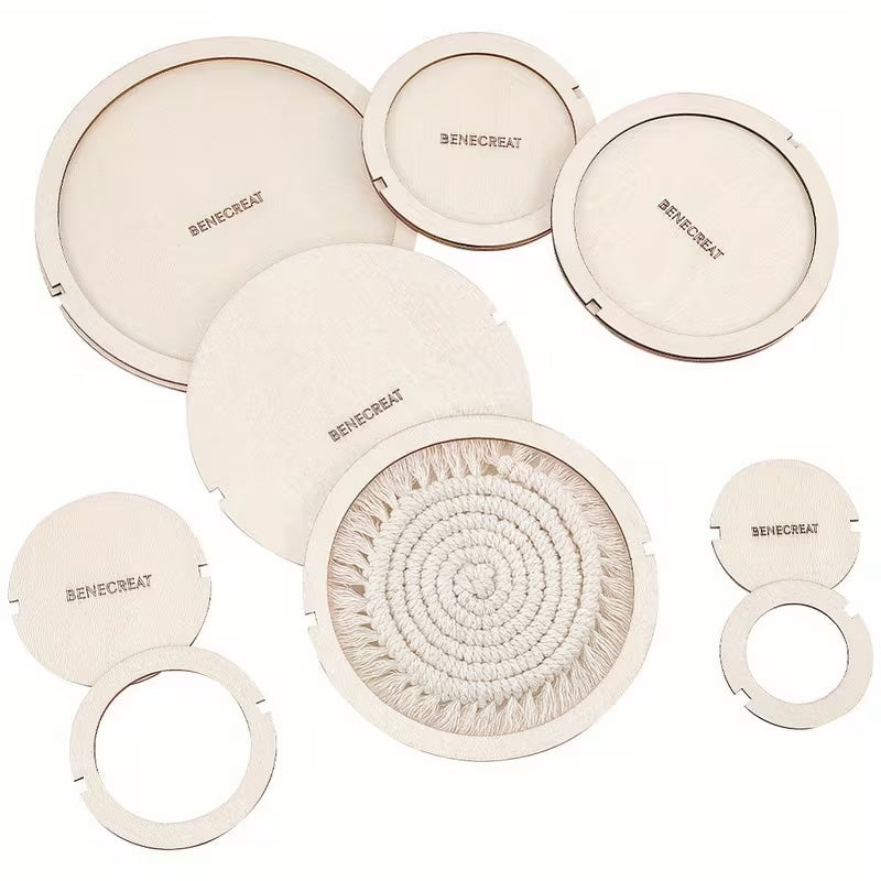 Wooden Macramé Edge Trimming Mould Set - 12-Piece