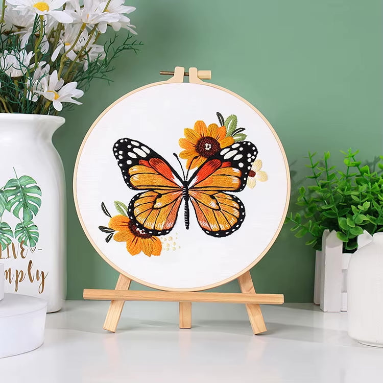 Beginner Embroidery DIY Kit - Butterflies