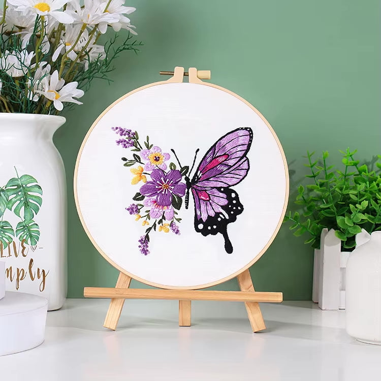 Beginner Embroidery DIY Kit - Butterflies