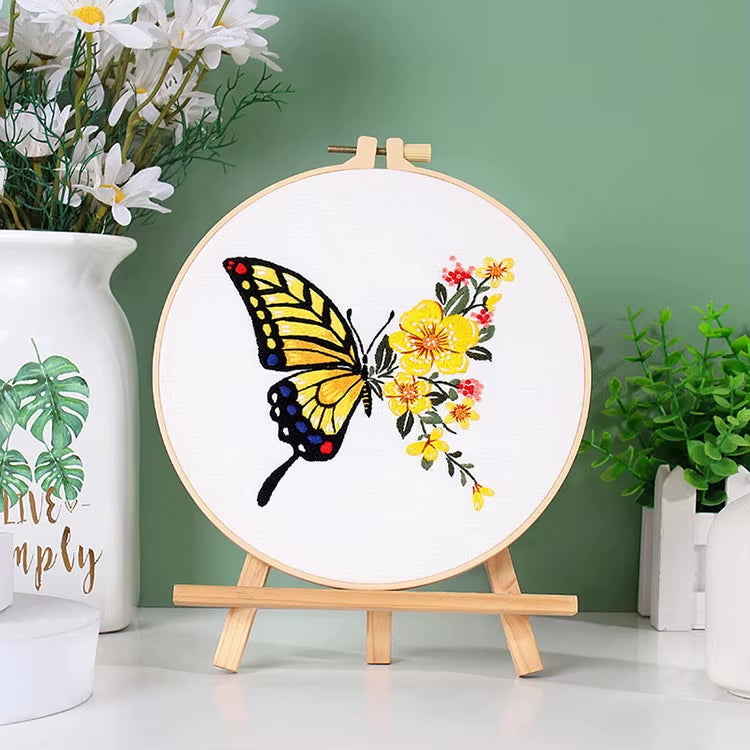 Beginner Embroidery DIY Kit - Butterflies